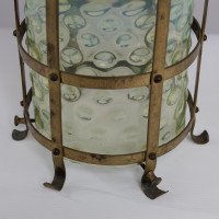 Arts & Crafts Brass Lantern with the Original Vaseline Shade - Thumbnail 12