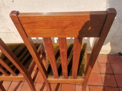 Liberty & Co., Pair of English Arts & Crafts Walnut Chairs with Stylized MOP Inlay - Thumbnail 10