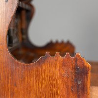 E. W. Godwin, Style Of, Aesthetic Movement Oak Pipe Rack with Japonesque Backplate - Thumbnail 7