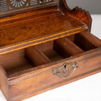 E. W. Godwin, Style Of, Aesthetic Movement Oak Pipe Rack with Japonesque Backplate - Thumbnail 8