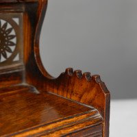 E. W. Godwin, Style Of, Aesthetic Movement Oak Pipe Rack with Japonesque Backplate - Thumbnail 9