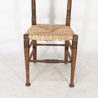 William Birch for Liberty & Co., A Pair of Arts & Crafts Rush Seat Oak Chairs - Thumbnail 10