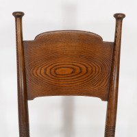 William Birch for Liberty & Co., a Pair of Arts & Crafts Rush Seat Oak Chairs - Thumbnail 9