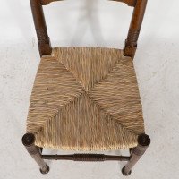 William Birch for Liberty & Co., A Pair of Arts & Crafts Rush Seat Oak Chairs - Thumbnail 11