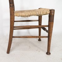 William Birch for Liberty & Co., a Pair of Arts & Crafts Rush Seat Oak Chairs - Thumbnail 12