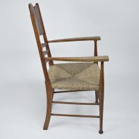 William Birch. Arts & Crafts Oak Armchair with Glasgow-Style Floral Carving - Thumbnail 5