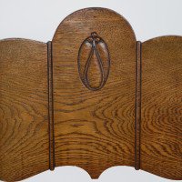 William Birch. An Arts & Crafts Oak Armchair with Glasgow-Style Floral Carving - Thumbnail 6