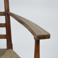 William Birch. An Arts & Crafts Oak Armchair with Glasgow-Style Floral Carving - Thumbnail 11