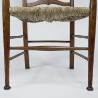 William Birch. An Arts & Crafts Oak Armchair with Glasgow-Style Floral Carving - Thumbnail 12