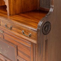 Lamb of Manchester. Anglo-Japanese Secretaire Bookcase with Lacquered Panel - Thumbnail 9