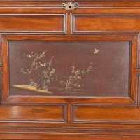 Lamb of Manchester. Anglo-Japanese Secretaire Bookcase with Lacquered Panel - Thumbnail 10