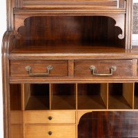 Lamb of Manchester. Anglo-Japanese Secretaire Bookcase with Lacquered Panel - Thumbnail 11