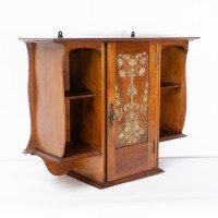 Alfred Wickham Jarvis Attributed, Arts & Crafts Walnut Hanging Cupboard - Thumbnail 1