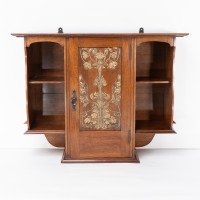 Alfred Wickham Jarvis Attributed, Arts & Crafts Walnut Hanging Cupboard - Thumbnail 2