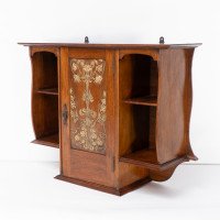 Alfred Wickham Jarvis Attributed, Arts & Crafts Walnut Hanging Cupboard - Thumbnail 4