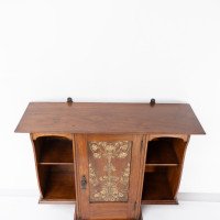 Alfred Wickham Jarvis Attributed, Arts & Crafts Walnut Hanging Cupboard - Thumbnail 6