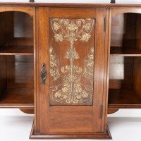 Alfred Wickham Jarvis Attributed, Arts & Crafts Walnut Hanging Cupboard - Thumbnail 7