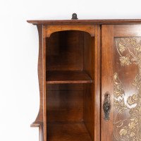 Alfred Wickham Jarvis Attributed, Arts & Crafts Walnut Hanging Cupboard - Thumbnail 8