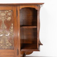 Alfred Wickham Jarvis Attributed, Arts & Crafts Walnut Hanging Cupboard - Thumbnail 9