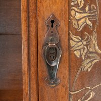 Alfred Wickham Jarvis Attributed, Arts & Crafts Walnut Hanging Cupboard - Thumbnail 11