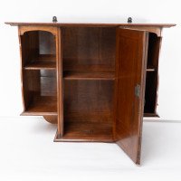 Alfred Wickham Jarvis Attributed, Arts & Crafts Walnut Hanging Cupboard - Thumbnail 12