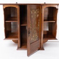 Alfred Wickham Jarvis Attributed, Arts & Crafts Walnut Hanging Cupboard - Thumbnail 13