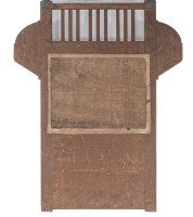Liberty & Co., Arts & Crafts Oak Hanging Paper Rack with Central Mirror - Thumbnail 12