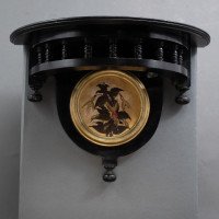 Maple & Co., Set of 3 Aesthetic Movement Ebonised Wall Shelves with Hand Painted Scenes - Thumbnail 3