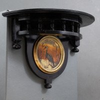 Maple & Co., Set of 3 Aesthetic Movement Ebonised Wall Shelves with Hand Painted Scenes - Thumbnail 8
