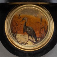 Maple & Co., Set of 3 Aesthetic Movement Ebonised Wall Shelves with Hand Painted Scenes - Thumbnail 10
