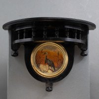 Maple & Co., Set of 3 Aesthetic Movement Ebonised Wall Shelves with Hand Painted Scenes - Thumbnail 9