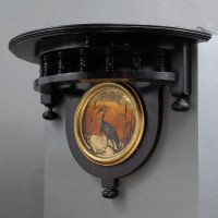 Maple & Co., Set of 3 Aesthetic Movement Ebonised Wall Shelves with Hand Painted Scenes - Thumbnail 11