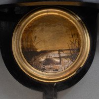 Maple & Co., Set of 3 Aesthetic Movement Ebonised Wall Shelves with Hand Painted Scenes - Thumbnail 16