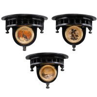 Maple & Co., Set of 3 Aesthetic Movement Ebonised Wall Shelves with Hand Painted Scenes - Thumbnail 1