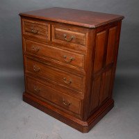 Morris & Co., Arts & Crafts Walnut Chest of Drawers with Finely Cast Handles - Thumbnail 3
