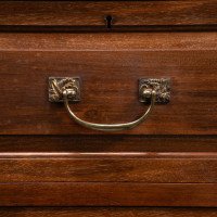 Morris & Co., Arts & Crafts Walnut Chest of Drawers with Finely Cast Handles - Thumbnail 9