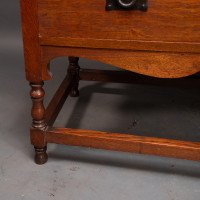 Ambrose Heal Rare Mansfield Oak Chest of Drawers with Iron Heart Escutcheons - Thumbnail 13