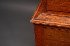 Ambrose Heal Rare Mansfield Oak Chest of Drawers with Iron Heart Escutcheons - Thumbnail 11