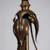 An Arts & Craft Ceiling Light with Stylised Petals & Circular Brass Ring - Thumbnail 8