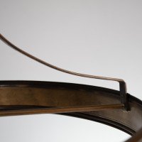An Arts & Craft Ceiling Light with Stylised Petals & Circular Brass Ring - Thumbnail 10