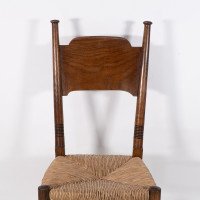 William Birch. Liberty & Co., Retailer. A Classic Arts & Crafts Rush Seat Oak Dining Chair - Thumbnail 6