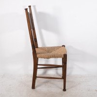 William Birch. Liberty & Co., Retailer. A Classic Arts & Crafts Rush Seat Oak Dining Chair - Thumbnail 5