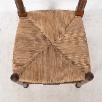 William Birch. Liberty & Co., Retailer. A Classic Arts & Crafts Rush Seat Oak Dining Chair - Thumbnail 8