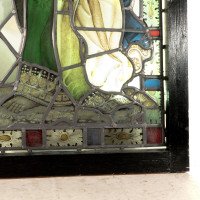 A Pre-Raphaelite Stained Glass Window of the Archangel Gabriel Blowing a Trumpet - Thumbnail 17