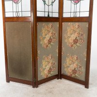 Liberty & Co., Glasgow-Style Arts & Crafts Walnut Three Fold Screen/Room Divider - Thumbnail 3