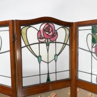 Liberty & Co., Glasgow-Style Arts & Crafts Walnut Three Fold Screen/Room Divider - Thumbnail 5