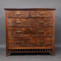 Maple & Co., London, In the style of Bruce Talbert. A Well-Crafted Aesthetic Movement Chest of Drawers - Thumbnail 7