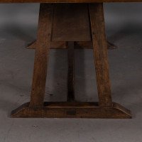 M. H. Baillie Scott Made by John P White at the Pyghtle Works. Rare Arts & Crafts Oak Dining Table - Thumbnail 5