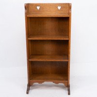 Liberty & Co. Attributed, an Arts & Crafts Oak Bookcase with Stylized Heart Cut-outs - Thumbnail 2