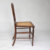 H. W. Batley, attributed. Jas Shoolbred a Pair of Aesthetic Movement Cane Seat Beech Side Chairs - Thumbnail 8